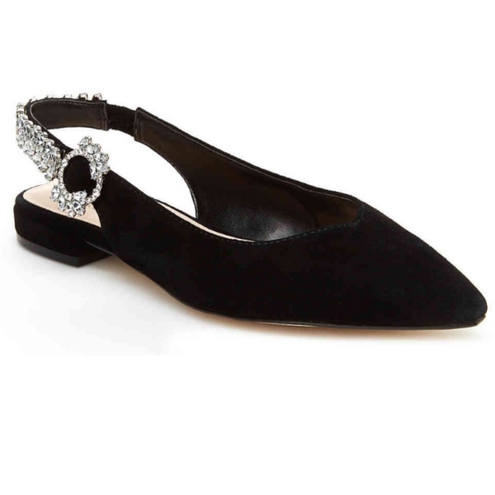 Nanette Lepore Blk Suede Felicity Shoes Sz 6.5